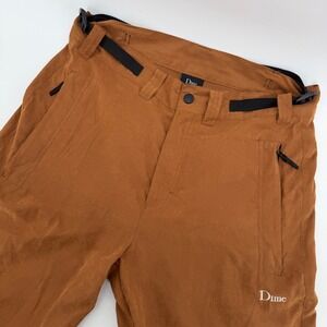 Dime Cargo Pants Men Medium Brown Integrated Belt Utility Skate Gorpcore
